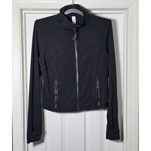 Lululemon Define Cropped Jacket Nulu Size 14 Black Lightweight Stretch
